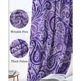 thumbnail image 6 of Vintage Purple Blackout Curtains 54 Inch Length 2 Panels Set for Living Room Bedroom, Retro Botanical Abstract Art Room Darkening Window Curtains Thermal Insulated Black Out Curtain 52"x54", 6 of 8