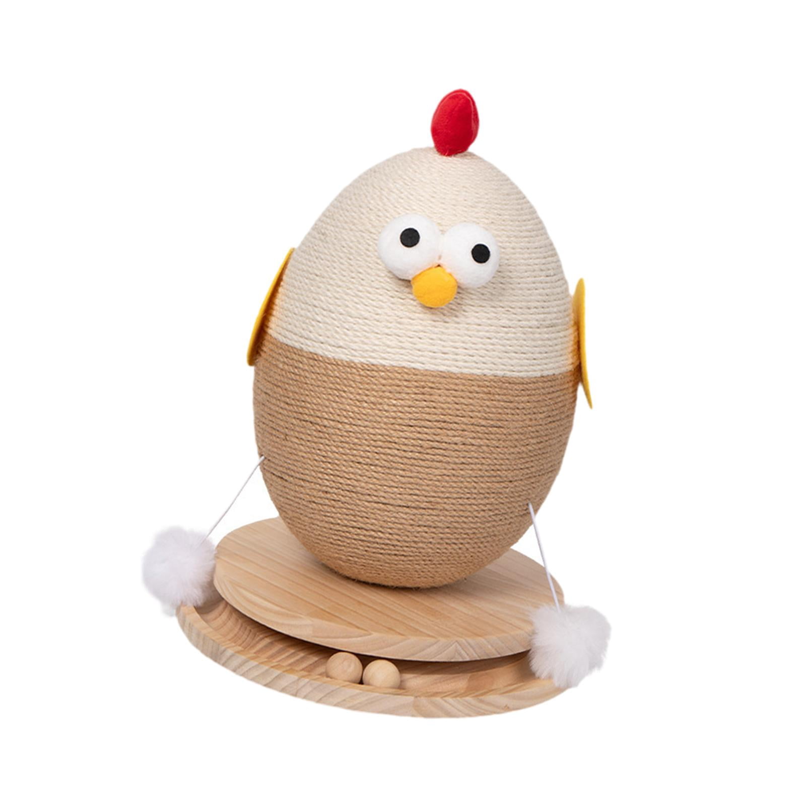 oshhni Chick Shape Sisal Cat Scratcher Pet Supplies for Indoor Cats Interactive Toy