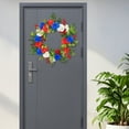 thumbnail image 7 of Pedty Summer Wreaths,Wreath for Front Door,4Th of July Independence Day Red White Blue Flower Wreath for Wall Window Party Wedding Decor Spring Summer Decoration for Front Door Home Decor (Blue), 7 of 7