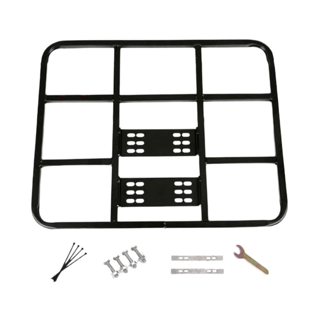 Bike Rear Rack Delivery Box Rack Detachable Waterproof Luggage Package Rack with 53 x 43cm