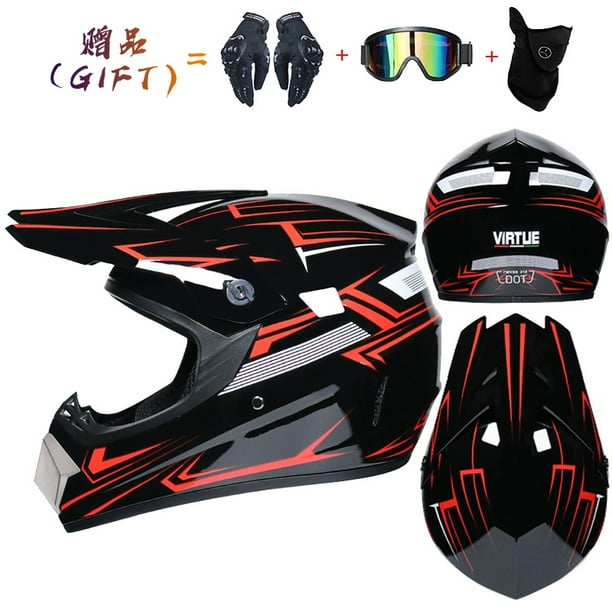 Enviar 3 Piezas De Regalo Casco De Motocicleta Casco Todoterreno Para Niños Bicicleta Downhill AM DH Casco Cruzado Capacete Casco De Motocross