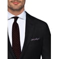 thumbnail image 2 of Mens Ticket Pocket 2-piece Black Cotton Modern Fit Suit, 2 of 7