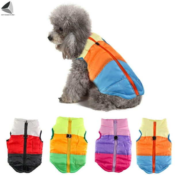 Sixtyshades Winter Warm Dog Jackets Waterproof Padded Zipper Dog Vest Coats Pet Clothes in Cold