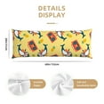 thumbnail image 2 of KLL Pineapples Sharks In Hawaiian Pattern Long Body Pillow Cover,20x60 Body Pillow Cases,Soft Brushed Microfiber Invisible Zipper Design-Pillow core not included, 2 of 7