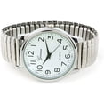 thumbnail image 2 of Silver Large Face Easy to Read Stretch Band Watch, 2 of 3