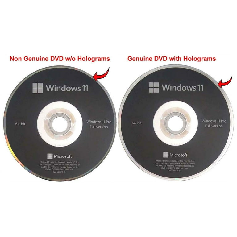 Microsoft Windows 11 Professional OEM 64 Bit DVD For UEFI Bios & Open  Office. 2 in 1 Pack