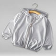 thumbnail image 4 of Girl Clothes Girls Coats Summer Children's Ice Silk Thin Zip Up Sun Clothing For Boys And Girls With Hat Hooded Long Sleeve Sun Suit For Ages 3 6, 4 of 8