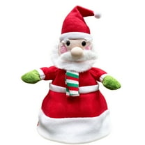 FEOLGEHLY Singing and Dancing Electric Christmas Santa Hat for Adults Kids, Swing Musical Funny Toy Hat, Plush Velvet Christmas Cap in Traditional Red White Hat for New Year Xmas Party Supplies