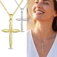 thumbnail image 5 of Beautlace Dainty Cross Necklace for Women,18K Gold Plated Faith Minimalist Celtic Cross Pendant Christmas Mother's Day Christian Jewelry Gifts for Her Mom Wife, 5 of 11