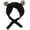 Noir, variante sur Koszal Hiver Mode Mignon Fille Grenouille Yeux Couleur Unie Oreille Tricotée Couvre Oreille Chapeau Earmuff