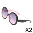 thumbnail image 1 of Gafas de sol redondas futuristas Salvador Montura negra rosa Gris 2 piezas, 1 of 10