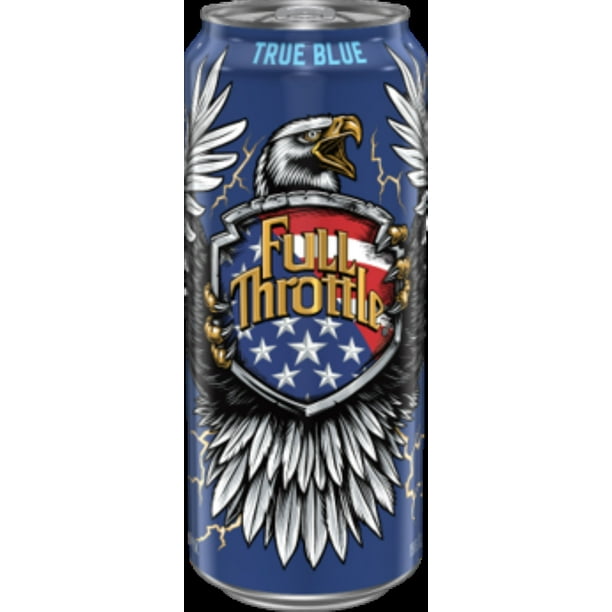 Full Throttle True Blue Energy Drink 16oz Cans (Quantity of 24