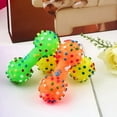 thumbnail image 2 of Besufy Dog Chewing Toy,Dog Puppy Cat Sound Polka Dot Squeaky Rubber Dumbbell Bone Chewing Toy, 2 of 5
