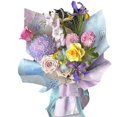 thumbnail image 3 of Zhuge Papel para envolver regalos, flores impresas en 3D, papel para envolver ramos (negro), 3 of 5