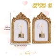 thumbnail image 4 of 2Pcs Arch Picture Frames-Golden Window Shaped European Vintage Style, Tabletop And Wall Decor, Arch Lace Design, Perfect For Wedding, Anniversary, Valentine'S Day, Home Decor, Special Gift, 4 of 10