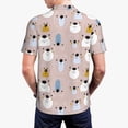 thumbnail image 6 of Wukai Cute Hand Drawn Bear Men’s Polo Shirts,Quick-Dry Athletic Shirt,Classic Fit Shirts-, 6 of 8
