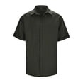 thumbnail image 4 of Men's Linen Short Sleeved T Shirt Loose Undershirt Solid Color Short Sleeved Cotton Linen Shirt For Men Beach Plus Size Men Short Sleeved Shirt, 4 of 7