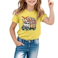 thumbnail image 1 of MIASHUI T-Shirts Graphiques de Pâques pour Garçons Doux Décontractés à Manches Courtes Hauts Colorés pour Enfants Jaune, 10-11 Ans, 1 of 4
