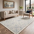 thumbnail image 4 of KUETH 2x7 Machine Washable Allover Persian Runner Rug, Soft Low Pile Non Slip Backing Rug Runner, Dusty Blue Rug for Hallway Kitchen Bedroom, 4 of 5
