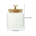 thumbnail image 2 of 2pcs Glass Tea Canisters Grains Containers Household Glass Canisters Storage Holders, 2 of 6