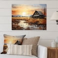 thumbnail image 2 of Designart "Dusk Scenery at the Barn I" Farmhouse Metal Wall Art Prints, 2 of 5