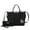 Black, variant on Bruna Vegan Leather Women's Tote Bag & Wristlet Wallet, Stylish Shoulder Purse Handbag 2 Pcs by Mia K - Pink
