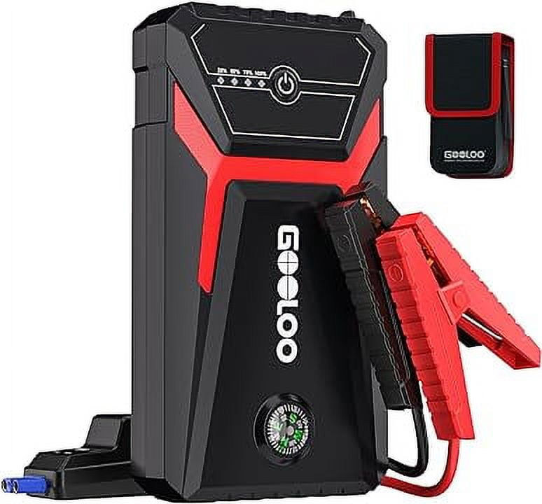 GOOLOO GT3000 Jump Starter 3000A 100W 2-Way Fast Charging, SuperSafe 12V  Lithium Portable Car Battery Booster Pack, IP65 Power Bank Charger Box with