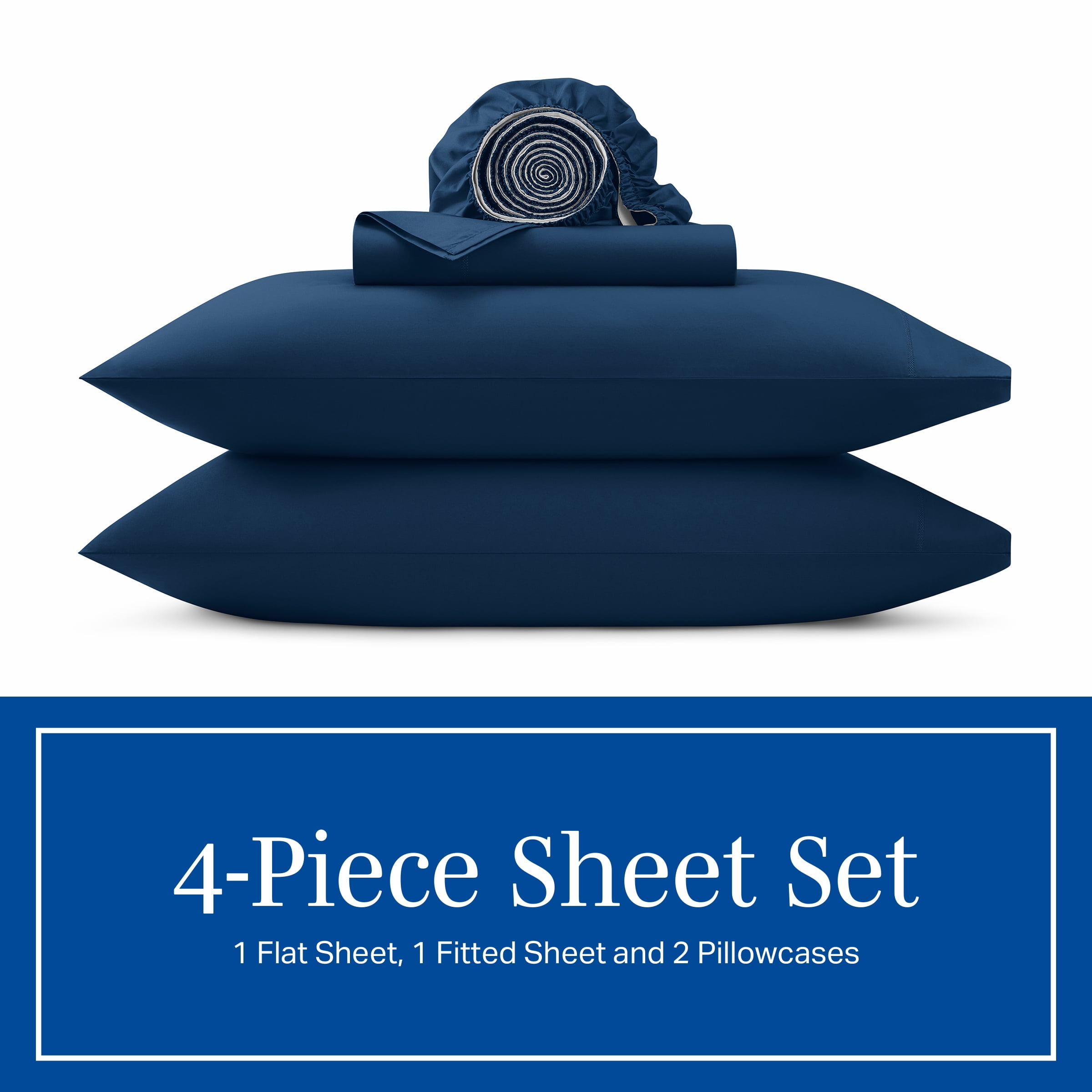 Wamsutta 1846 4-Piece 400 Thread Count Titan Egyptian Giza Cotton Percale Bed Sheets, Queen-Deep Pocket