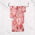 thumbnail image 5 of SKYSONIC 3 Pack Towel Valentine's Day Mother's Day Red Hearte Love Cotton Bath Towel Set (1 Bath Towel, 1 Hand Towel, 1 Washcloth) for Bathroom, Super Soft and Quick Dry Towels, 5 of 7