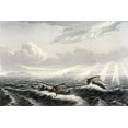 thumbnail image 2 of Franklin, John 24x17 White Modern Wood Framed Museum Art Print Titled - Canoe Broaching To In a Gale of Wind at Sunrise, 2 of 4