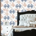 thumbnail image 2 of Crab Peel and Stick Wallpaper 23.6in x 9.8ft Blue Crab Coral Soft Pastel Colors Contact Paper Vinyl Waterproof Self Adhesive Wall Paper for Bedroom Shelf Cabinet Renter Friendly, 2 of 8