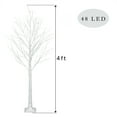 thumbnail image 4 of 4FT Lighted Birch Tree for Indoor, White Lighted Trees for Christmas Thanksgiving Halloween, Outdoor LED Lighted Trees, 4 of 11