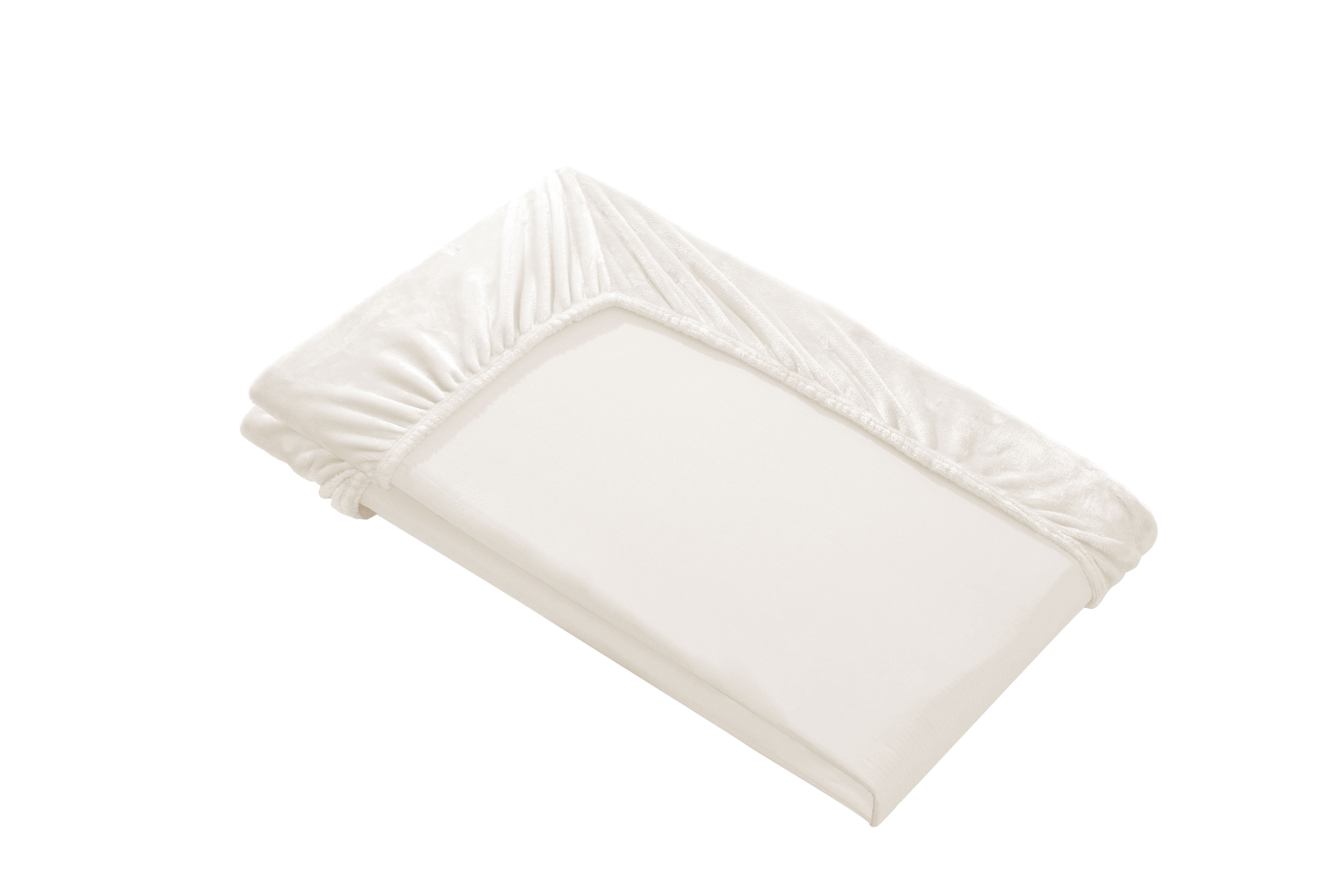 Swift Home Luxury 1 Piece Flannel Plush Fur Fitted Sheet, Ultra-Soft, Deep Pocket Fit, All Season Warmth, Twin Size, Cream