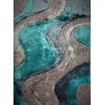 thumbnail image 7 of Latigo Bay Viscose Shiny Design Multi-Textural 5' x 7' Area Rug by Makymo, 7 of 7