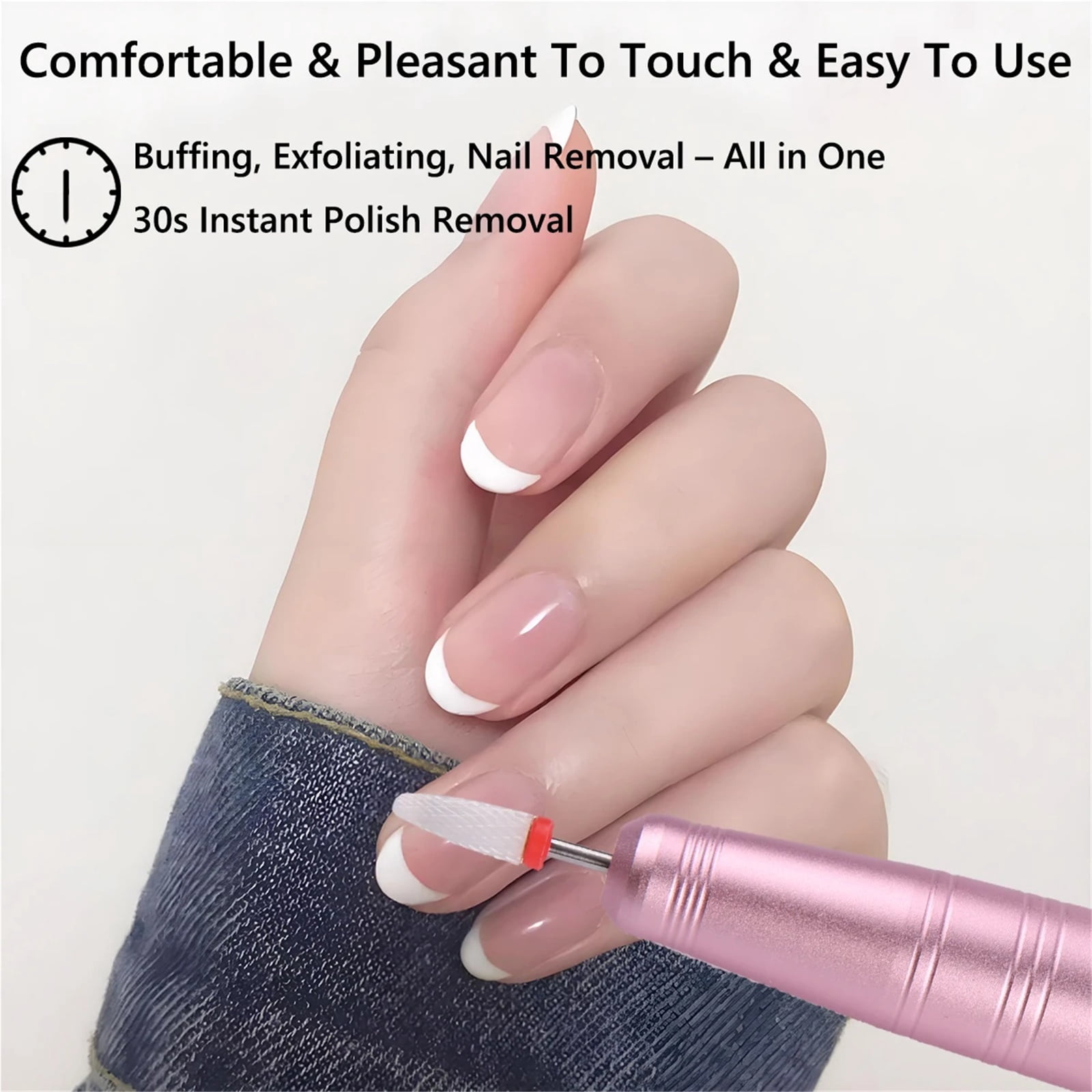 Wireless Nail Drill File Professional for Acrylic Gel Nails Portable Nail Drill Machine Kit for Manicure Pedicure Nail Set
