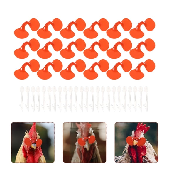 GETAJGHSD 100 Pcs Anti-Pecking Eye Glasses for Poultry Farm Supplies, Protective Spectacles for Birds