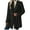 Black, variant on Women's Trendy Lapel Collar Fuzzy Thicken Fleece Liner Dough Twists Comfy Solid Colored Long Sleeve Casual Loose Warm Fitting Jacket Coat