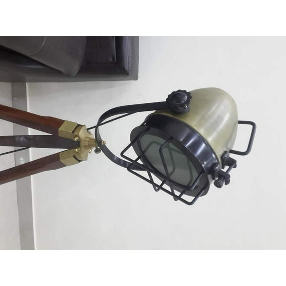 Vintage Decorative Marine Floor Lamp Nautical Royal Wooden Tripod Living Room