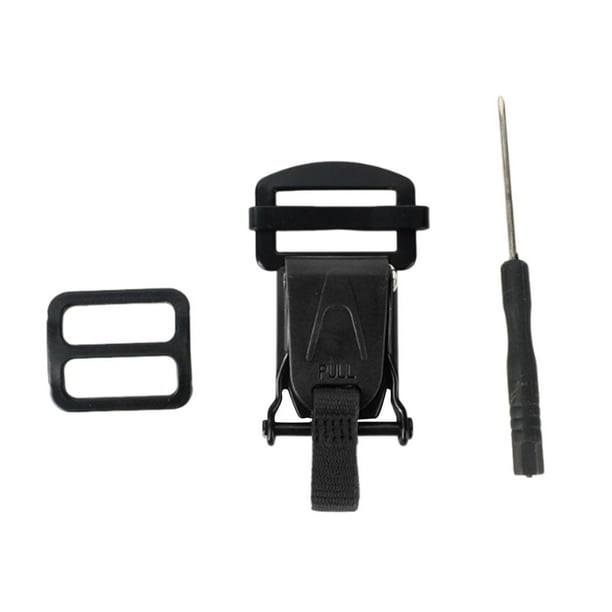 Kit de hebillas de liberación rápida. Cierres de liberación rápida para hombre. Resistentes y de fácil instalación. Negro