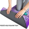 thumbnail image 3 of Purple Butterfly Leopard Pattern Hot Yoga Mat Towel Non Slip for Hot Yoga - Quick-Drying Yoga Mat Cover with 4 Corner Pockets with Travel Bag - Hot Yoga Towel Non Slip 70"x26", 3 of 6