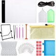 thumbnail image 1 of A4 USB LED Light Pad Light Board Stand Holder with 30 Pcs Diamond Painting Tools Kit and 28 Slots Diamond Embroidery Box for Diamond Painting Sketching Drawing, 1 of 7