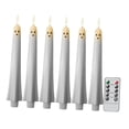 thumbnail image 3 of Velas cónicas sin llama, velas LED decorativas para ventanas, candelabros LED de 27 cm (10,63 pulgadas) con 6 piezas, 3 of 9