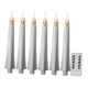 thumbnail image 3 of Velas cónicas sin llama, velas LED decorativas para ventanas, candelabros LED de 27 cm (10,63 pulgadas) con 6 piezas, 3 of 9