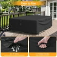 thumbnail image 5 of Dovov Patio Furniture Covers, Waterproof Rectangular Outdoor Furniture Covers Heavy Duty Outdoor Couch Sectional Sofa Set Cover Patio Table Covers with 4 Windproof Buckles, 98"x78"x28", 5 of 8