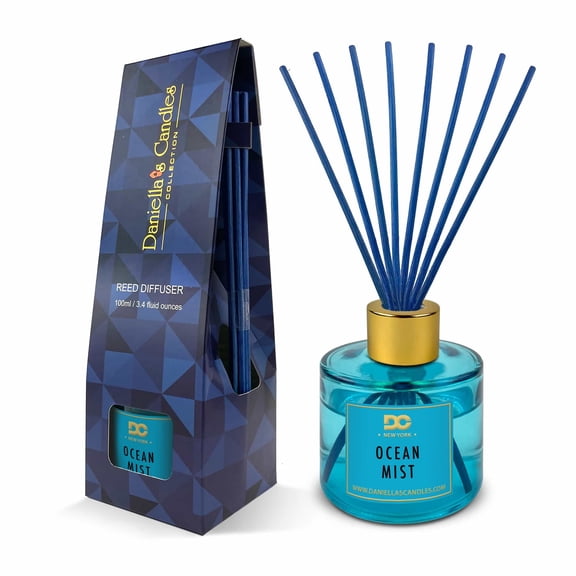 Daniella's Candles Ocean Mist Reed Diffuser Set Blue 3.4oz/100mL