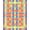 Multicolor Rainbow, Pattern 14, variant on ODIKA 8'x10' Washable Area Rug Hopscotch Block Grid Motif Storybook Bedside Retro Checkered Playful Expressive for King Size Bedroom Under Bed, Master Suite, Non-Shedding, Easy Care