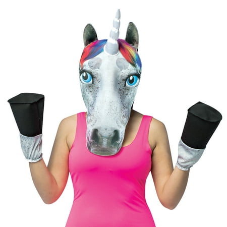 Unicorn Head with Hooves Adult Halloween Accessory