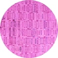 thumbnail image 1 of Ahgly Company Indoor Round Abstract Pink Modern Area Rugs, 6' Round, 1 of 4