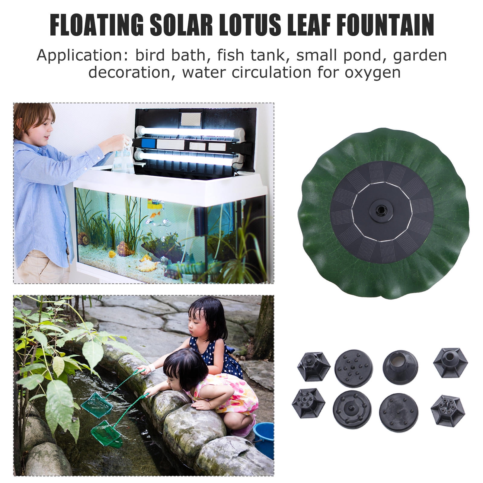 PAMINGONO Garden Pool Pond Outdoor Solar Fountain 1Pcs
