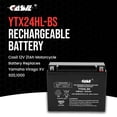 thumbnail image 2 of Casil YTX24HL-BS Motorcycle Battery 12v 21ah Power Sports Battery Replaces Yamaha Virago XV 92010001100 XVZ Venture Royale, 2 of 5